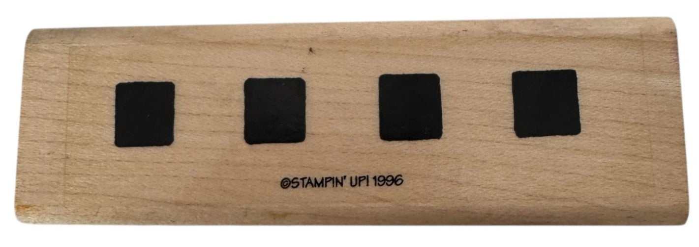 Stampin Up Wood Mounted Rubber Stamp Square Pattern Border Card Making Edge