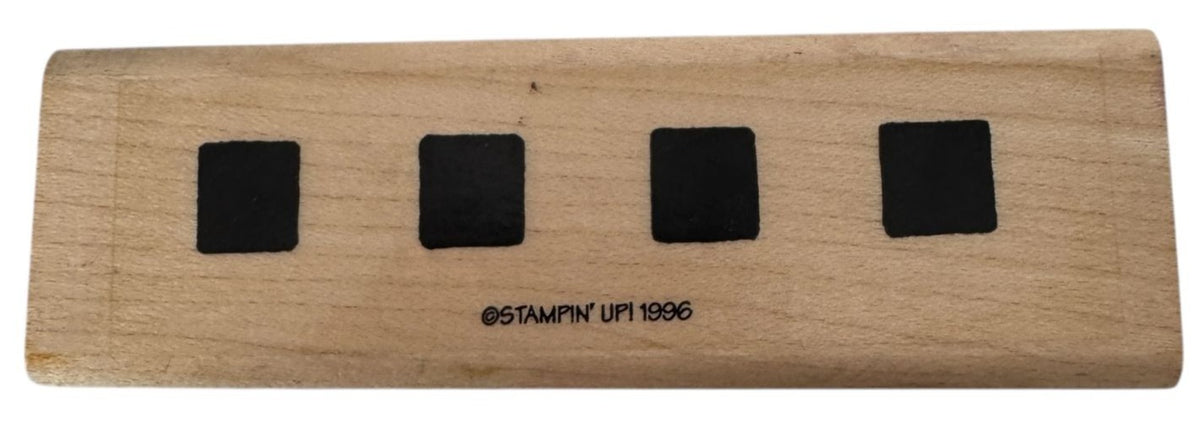 Stampin Up Wood Mounted Rubber Stamp Square Pattern Border Card Making Edge