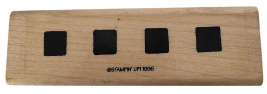 Stampin Up Wood Mounted Rubber Stamp Square Pattern Border Card Making Edge