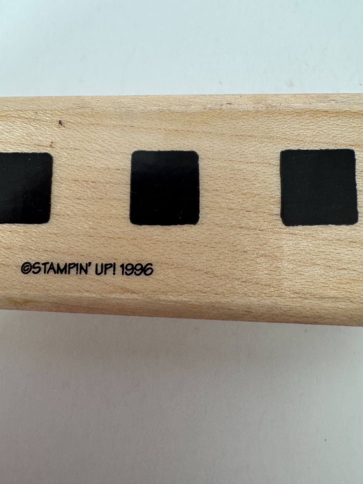 Stampin Up Wood Mounted Rubber Stamp Square Pattern Border Card Making Edge