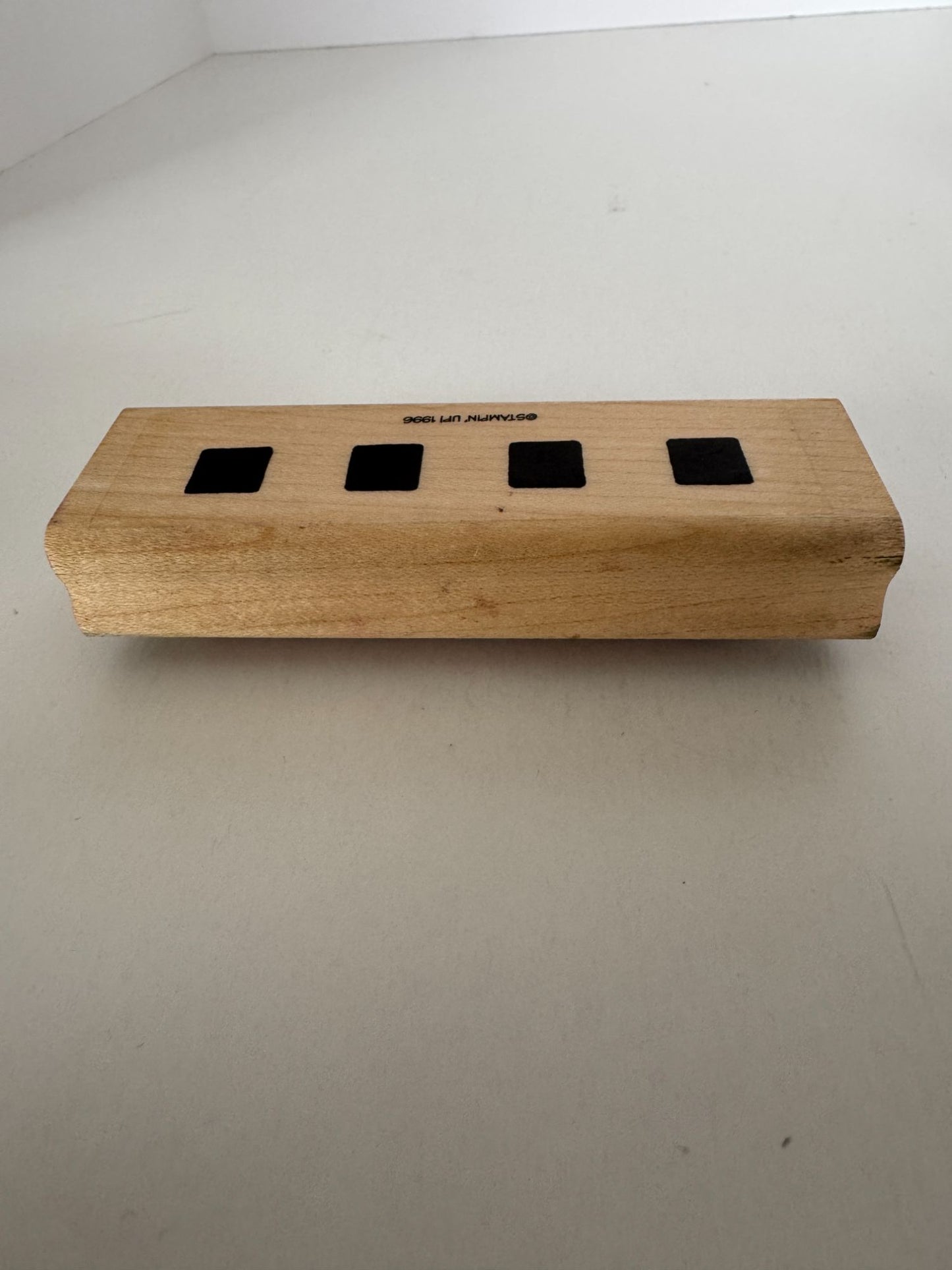 Stampin Up Wood Mounted Rubber Stamp Square Pattern Border Card Making Edge