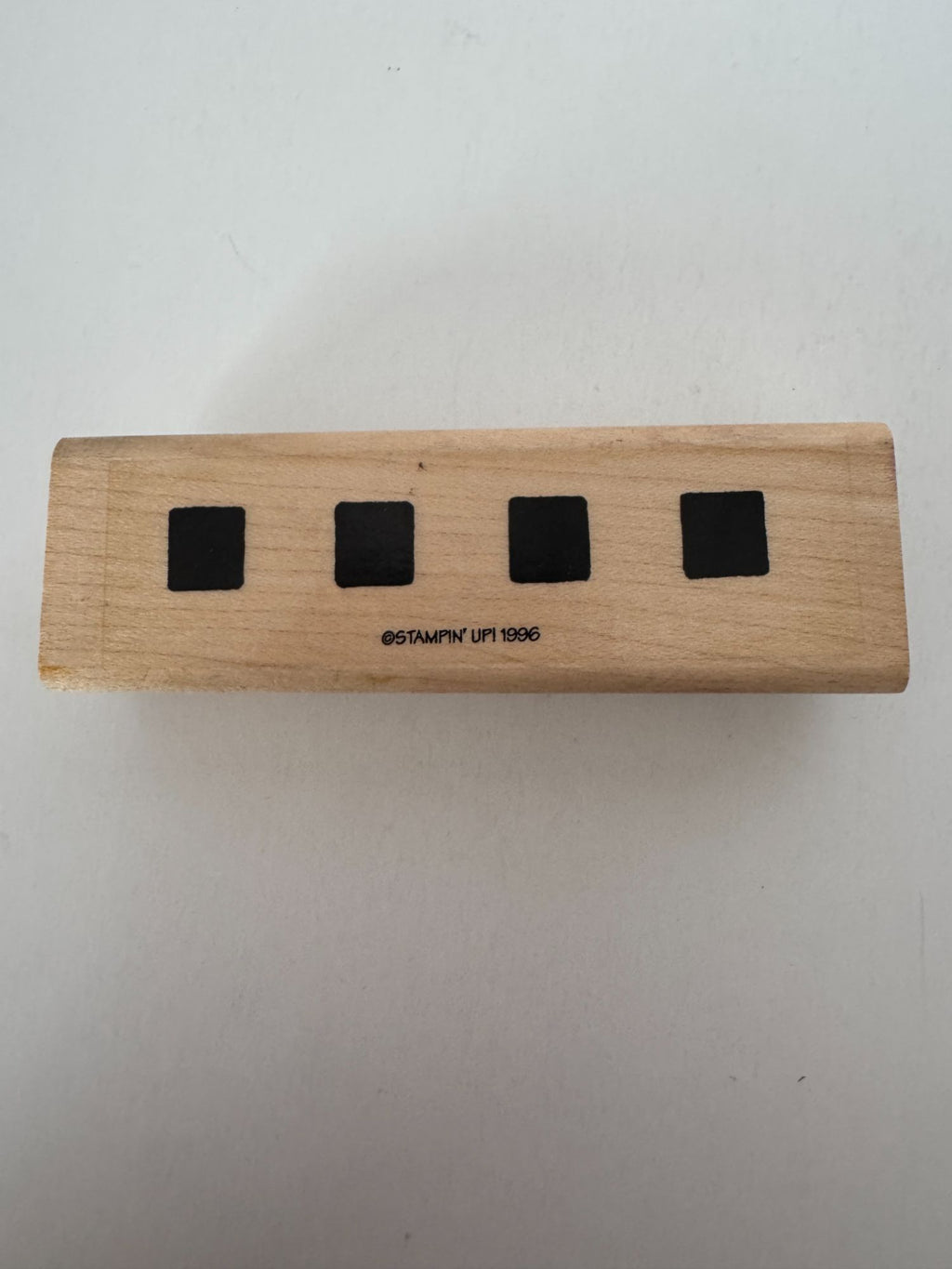 Stampin Up Wood Mounted Rubber Stamp Square Pattern Border Card Making Edge