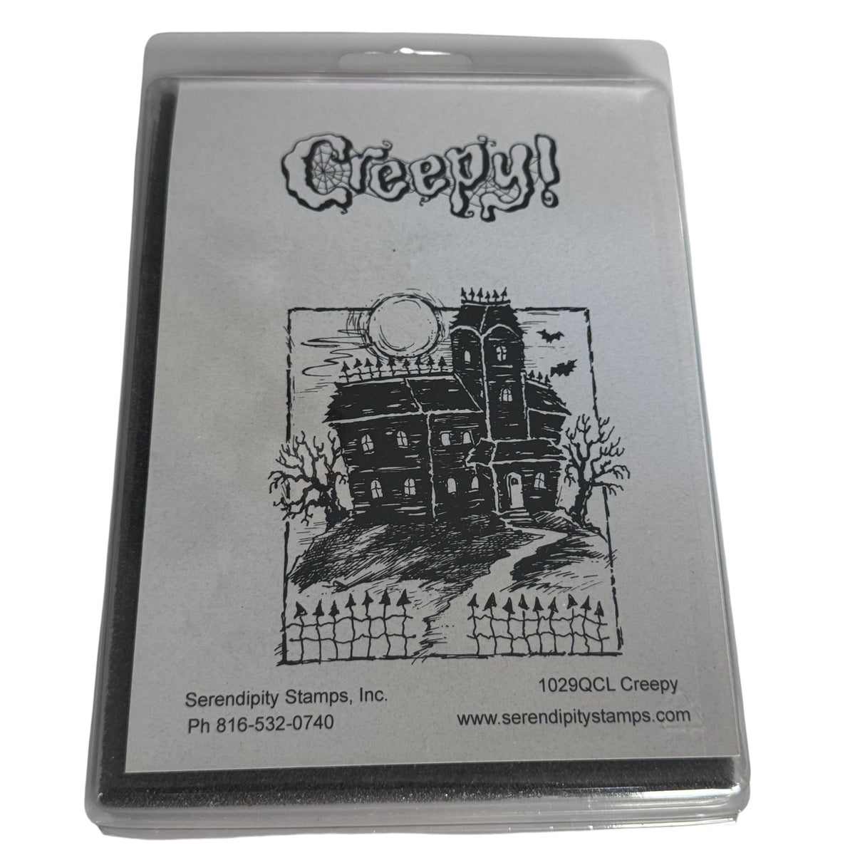 Creepy Haunted House Rubber Stamp Set Serendipity Stamps Halloween Cardmaking Mansion Fall