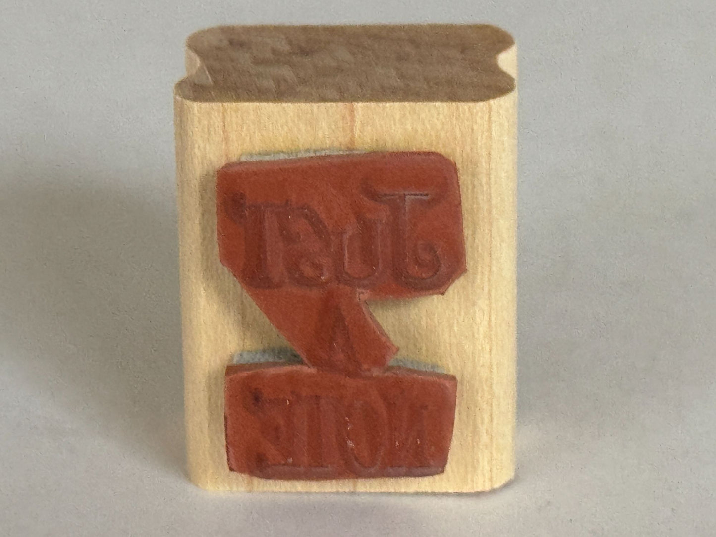 Stampin Up Rubber Stamp Just a Note Card Making Words Sentiment Snail Mail Wood