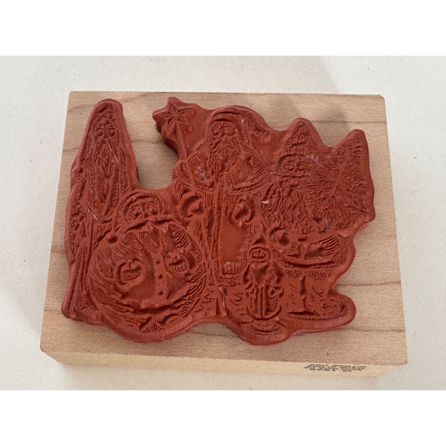 PSX Rubber Stamp Santa Claus Collage Christmas Card Making Holidays Tree G-1825