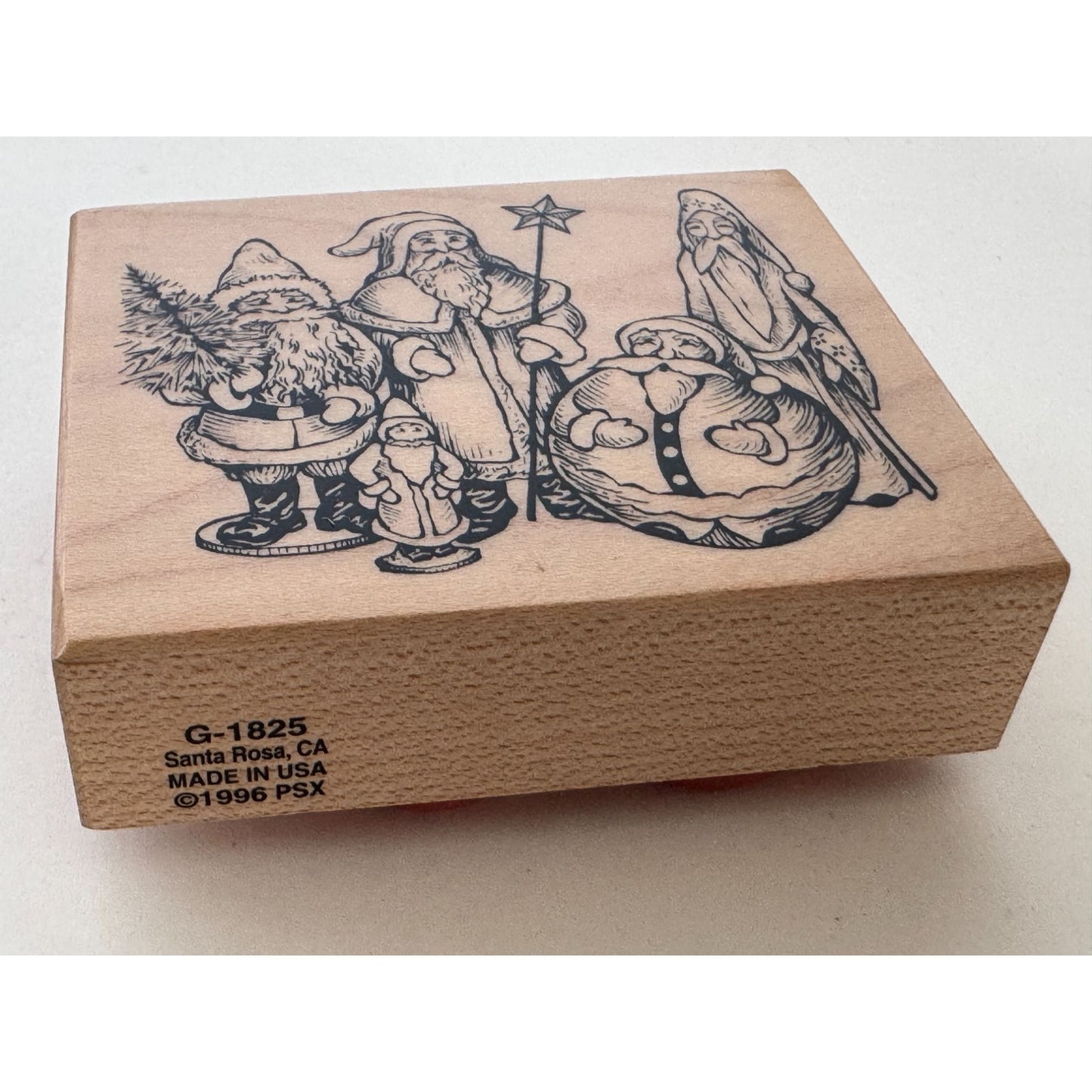 PSX Rubber Stamp Santa Claus Collage Christmas Card Making Holidays Tree G-1825