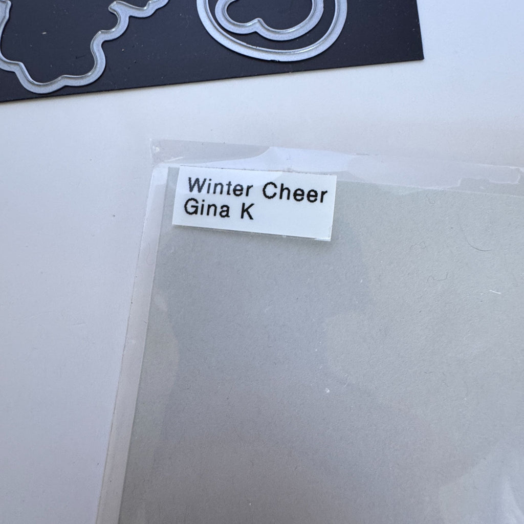 Gina K Winter Cheer Clear Stamps and Matching Dies Christmas Snowman Penguin Holiday Card Making Set