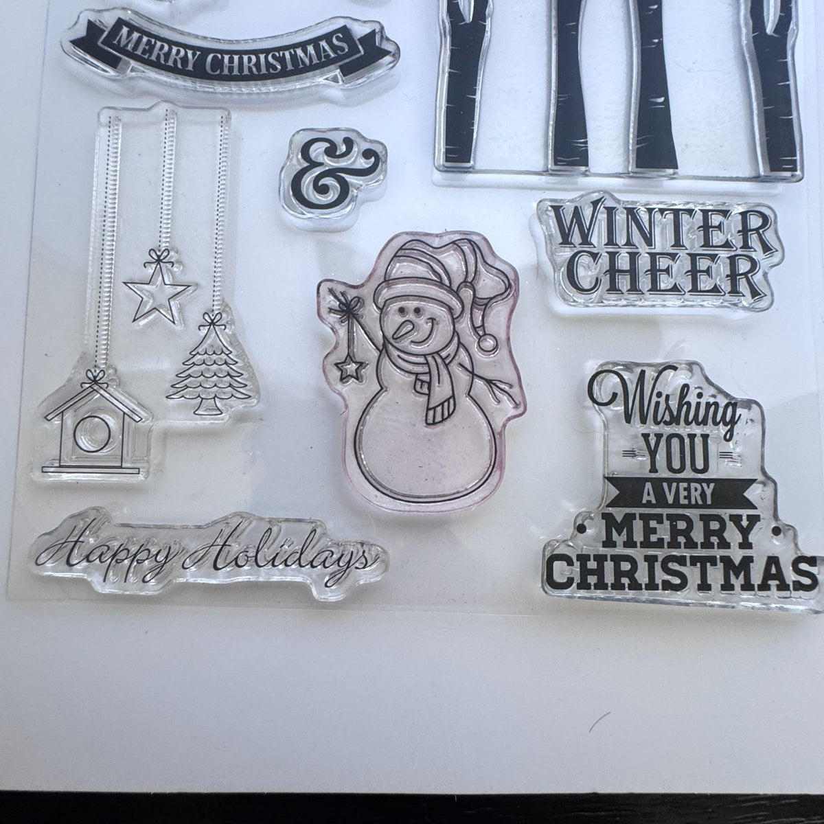 Gina K Winter Cheer Clear Stamps and Matching Dies Christmas Snowman Penguin Holiday Card Making Set