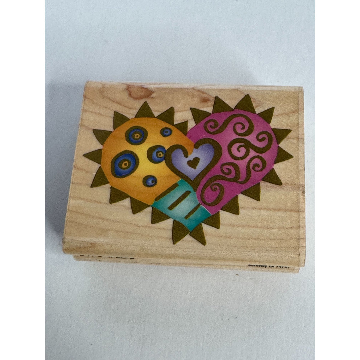 Rubber Stampede Rubber Stamp Whimsical Heart Valentines Day Card Making Love