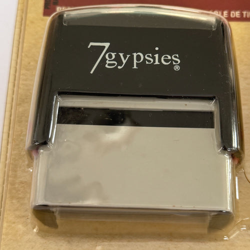 7Gypsies Interchangeable Certifiable Stamp Rectangle Hand Drawn Seals Gift Tags
