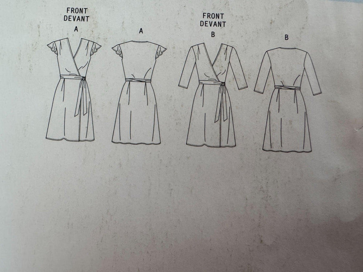 Butterick Sewing Pattern B5546 Wrap Dress 2010s Modern Classic 8–14 Easy Uncut
