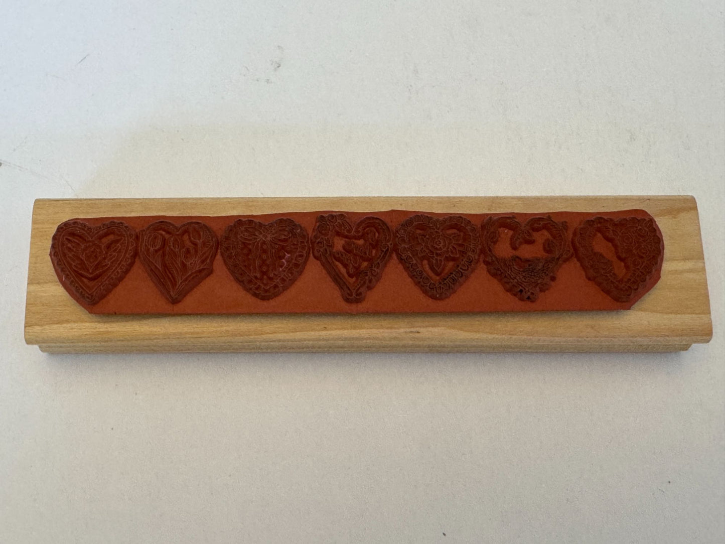 Stampin Up Rubber Stamp Ornate Heart Border I Love You Valentines Day Cardmaking