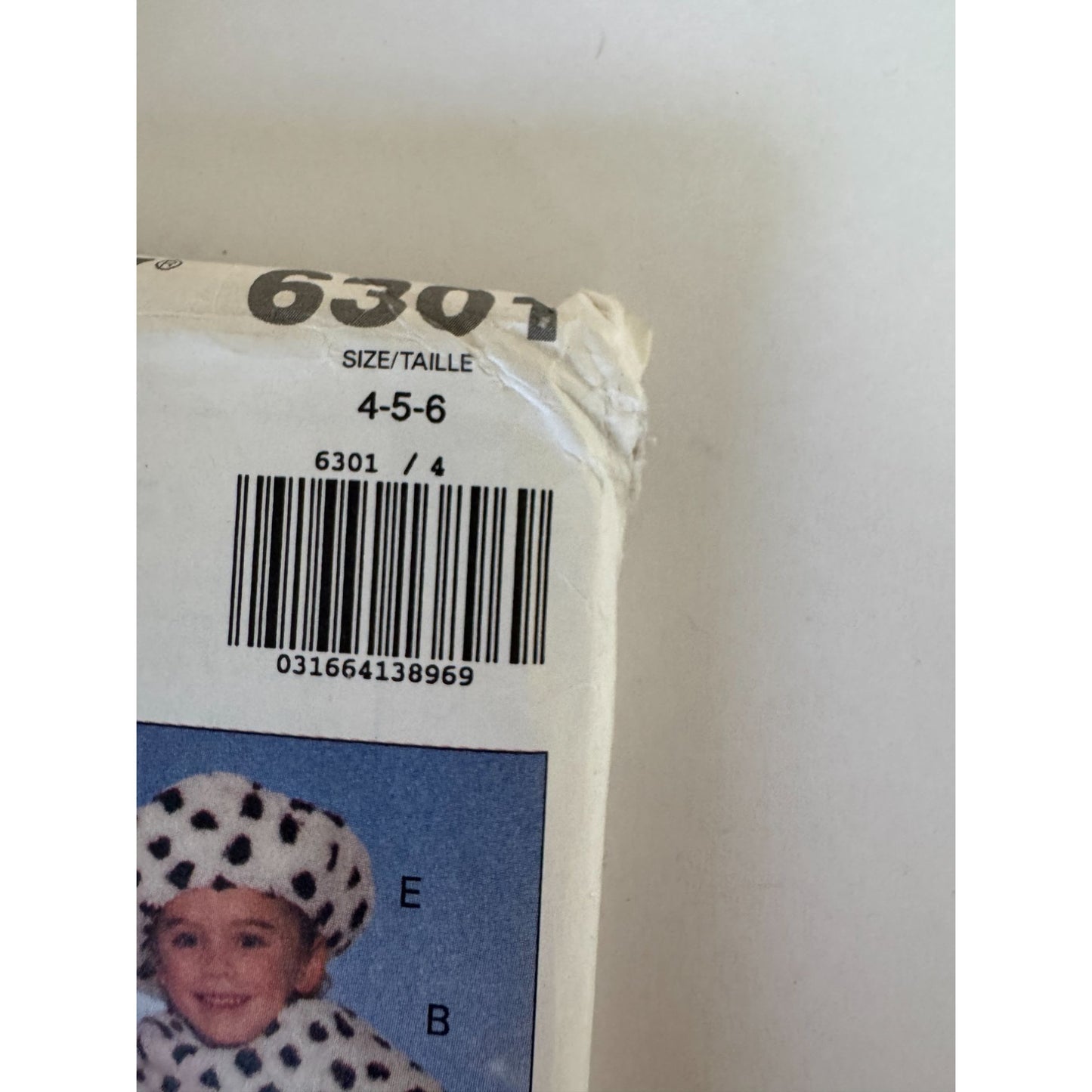 Vintage Girls Coat Sewing Pattern Butterick 6301 Beret Scarf Muff 4-6 90s Uncut