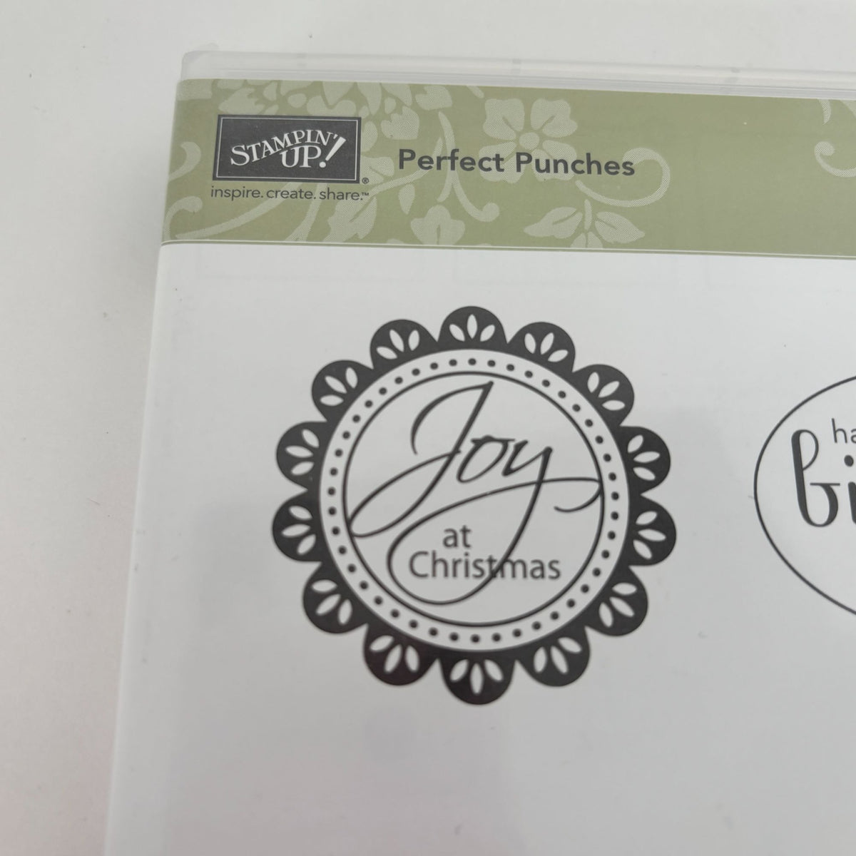 Stampin Up Clear Mount Rubber Stamps Set Perfect Punches Birthday Thanks Labels Frames Christmas