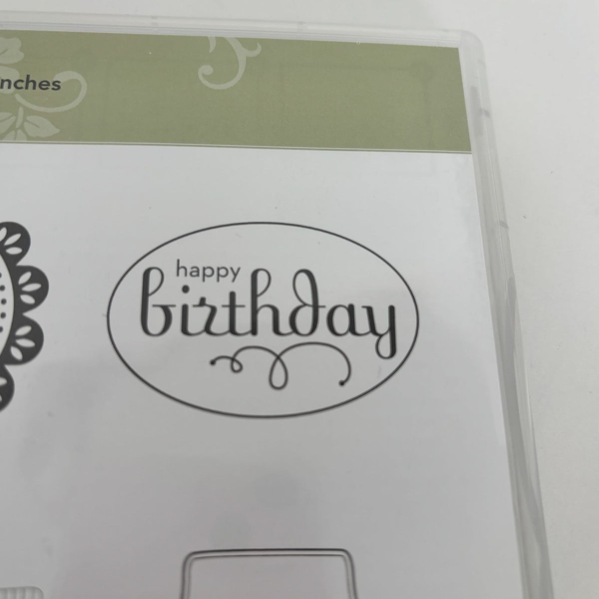 Stampin Up Clear Mount Rubber Stamps Set Perfect Punches Birthday Thanks Labels Frames Christmas