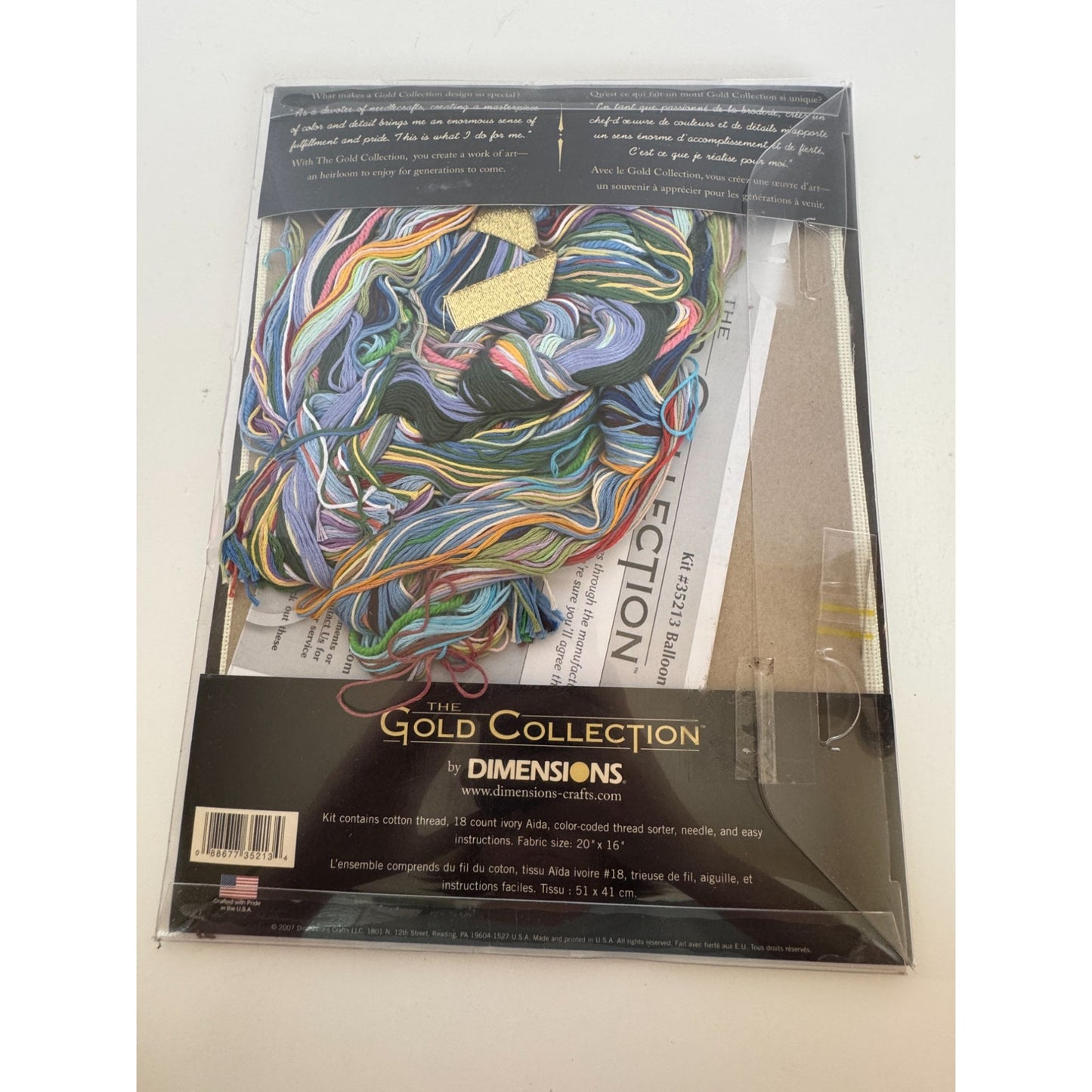 Dimensions Gold Collection Counted Cross Stitch Kit Hot Air Balloon Glow 35213