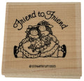 Stampin Up Rubber Stamp Friend To Friend Card Making Sentiment Friendship Dolls