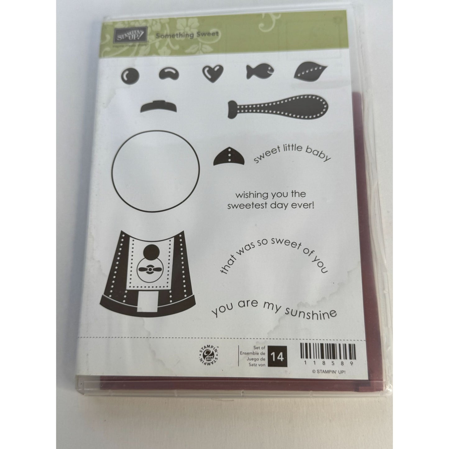 Stampin Up Rubber Stamp Set Something Sweet Bubble Gumball Machine Jellybean