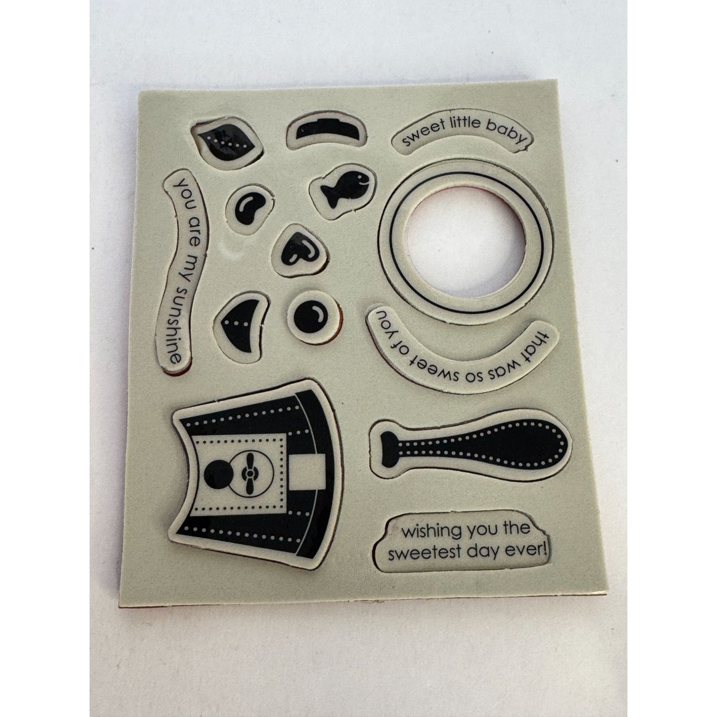 Stampin Up Rubber Stamp Set Something Sweet Bubble Gumball Machine Jellybean