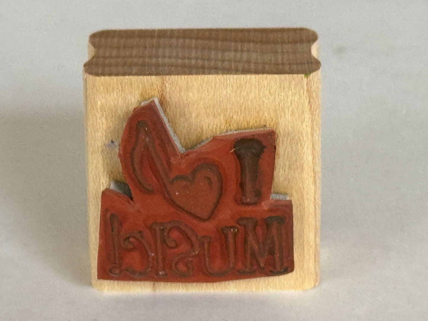 Stampin Up Rubber Stamp I Love Music Teacher Card Making Words