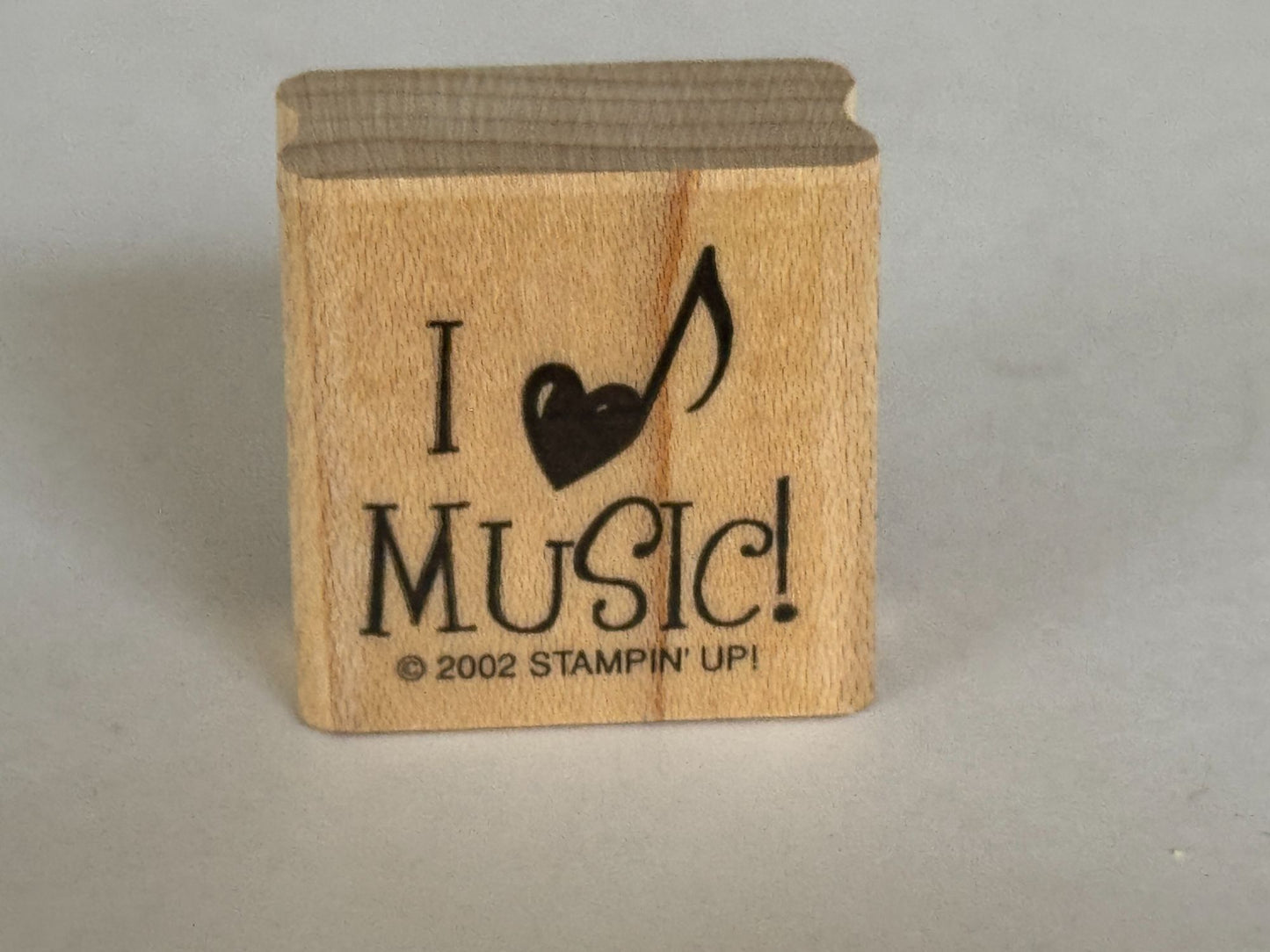 Stampin Up Rubber Stamp I Love Music Teacher Card Making Words