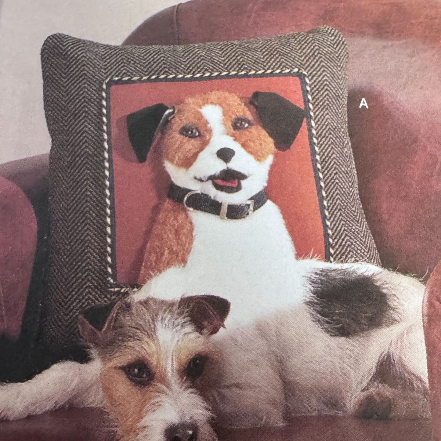 Vogue Sewing Pattern 7441 Dog Pillow Plush Animal Cushion Home Decor Uncut Square Pillows