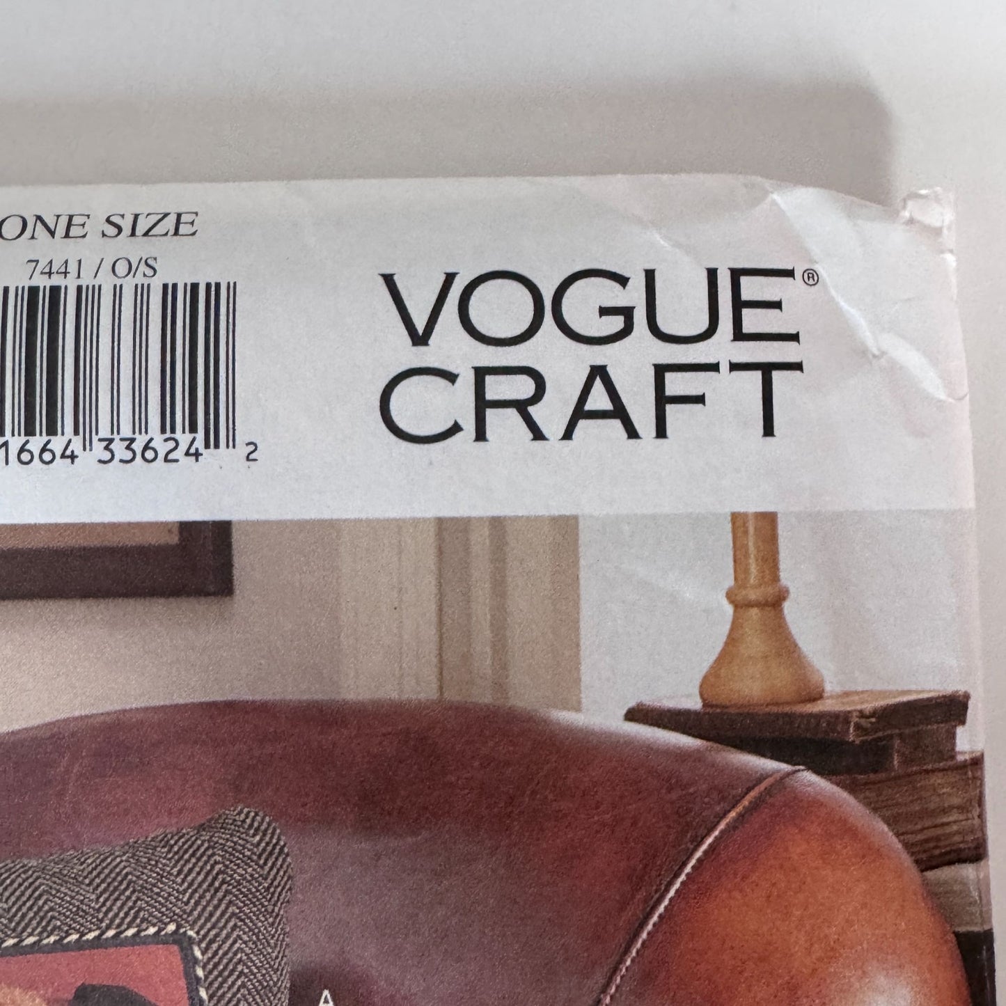 Vogue Sewing Pattern 7441 Dog Pillow Plush Animal Cushion Home Decor Uncut Square Pillows