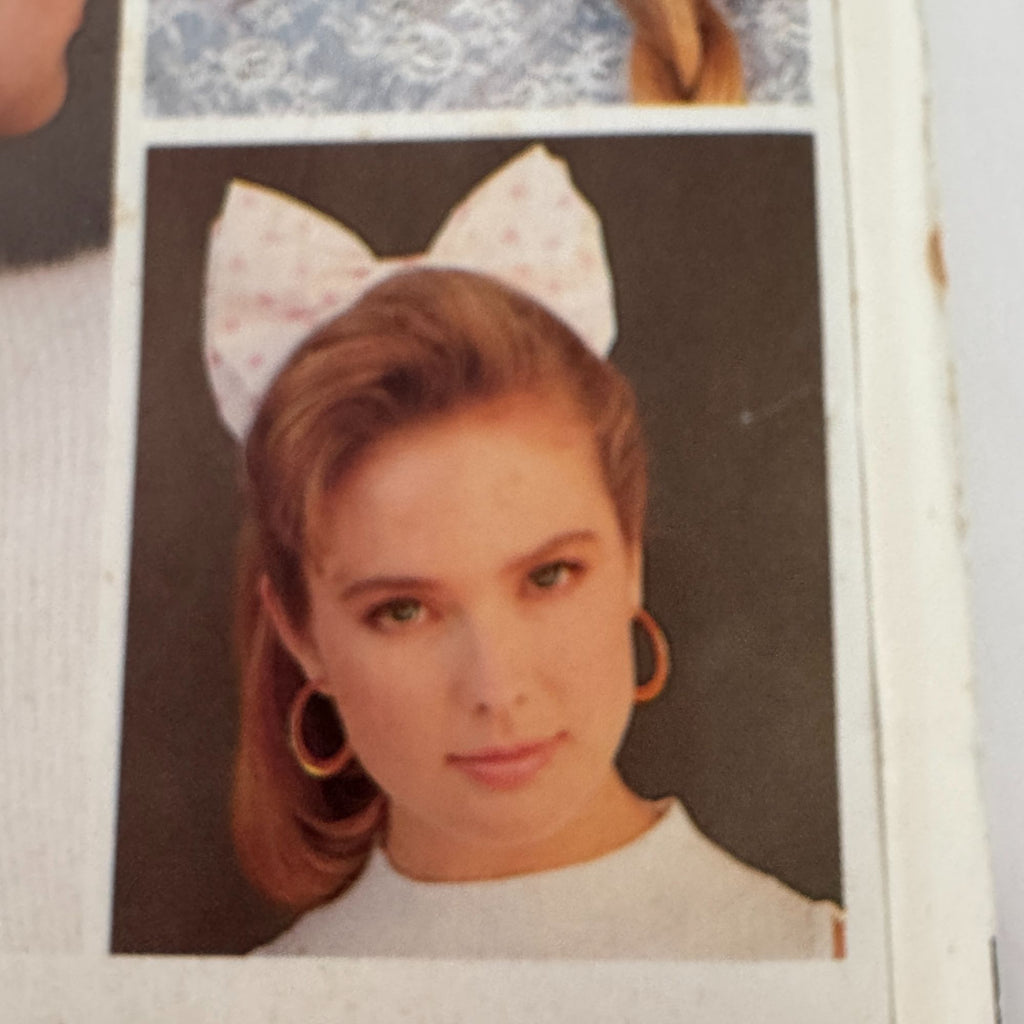 Butterick Sewing Pattern 5754 Neck Collars Cuffs Hair Bows 1980s Craft Uncut