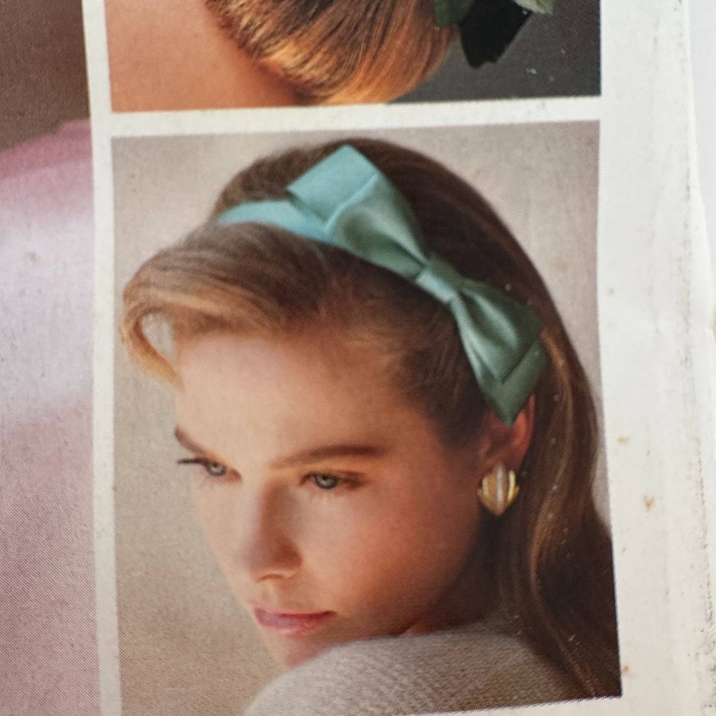 Butterick Sewing Pattern 5754 Neck Collars Cuffs Hair Bows 1980s Craft Uncut