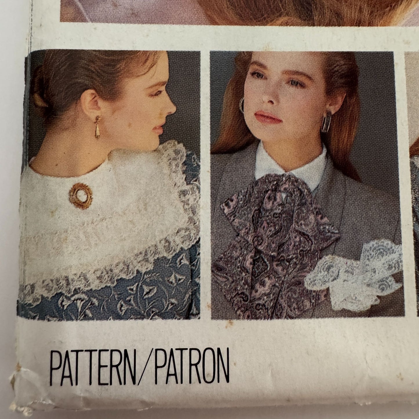 Butterick Sewing Pattern 5754 Neck Collars Cuffs Hair Bows 1980s Craft Uncut