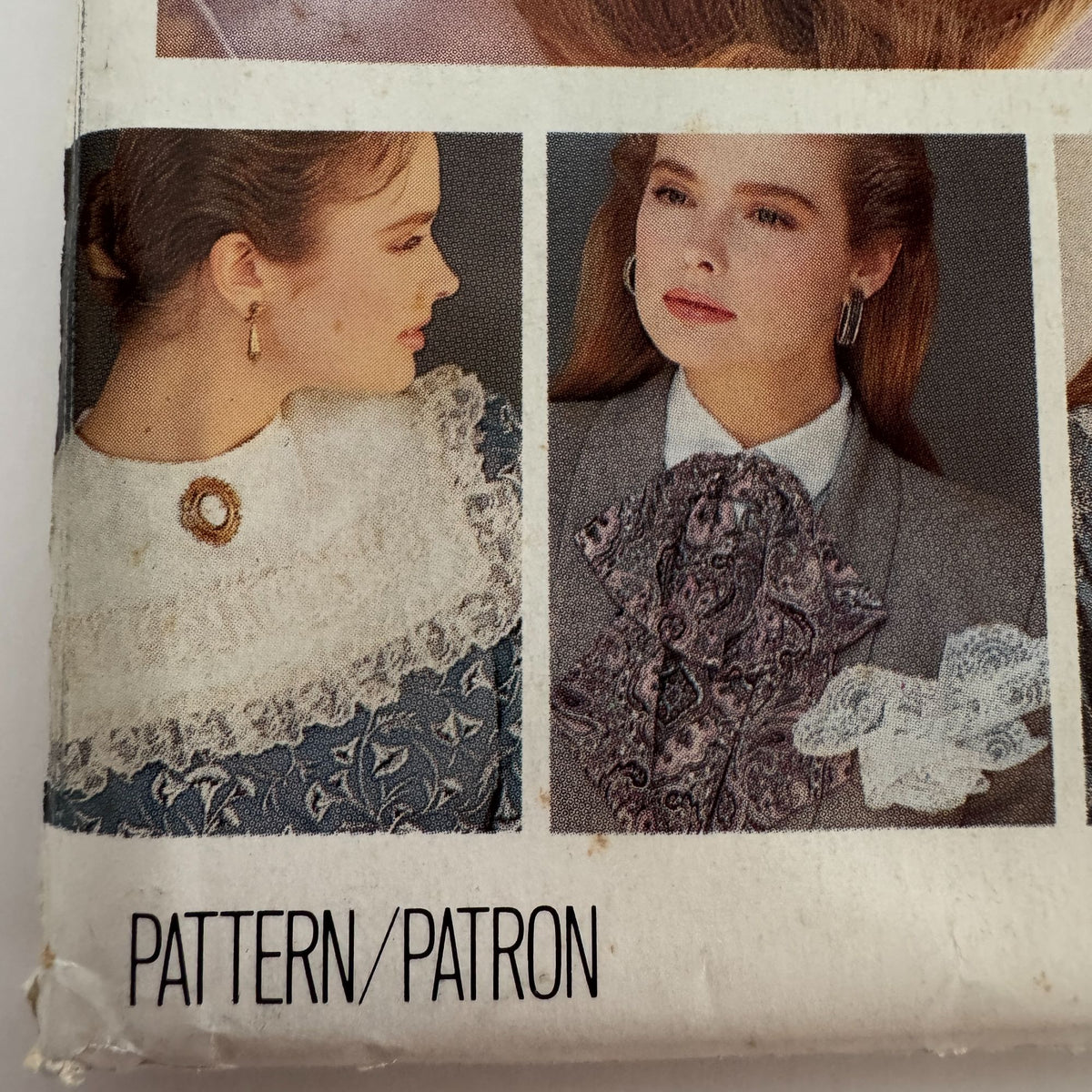 Butterick Sewing Pattern 5754 Neck Collars Cuffs Hair Bows 1980s Craft Uncut