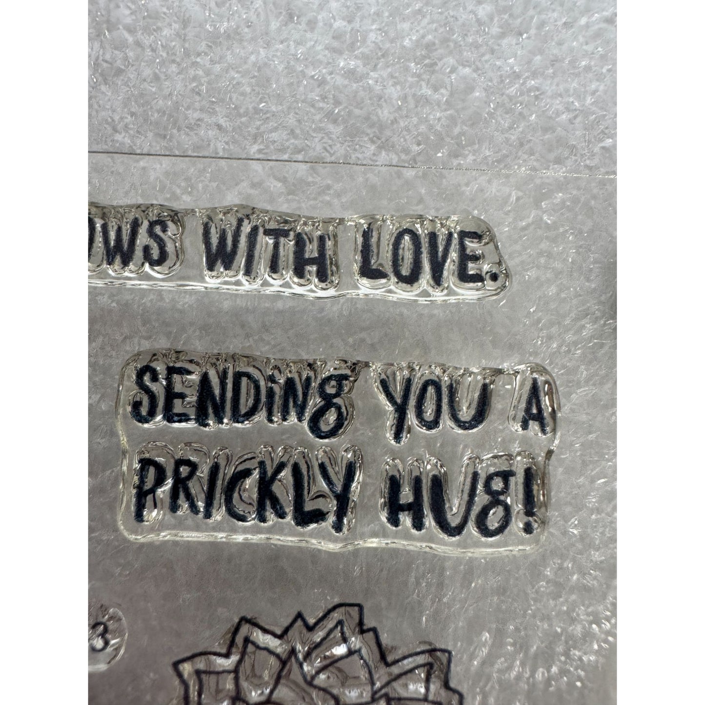 CTMH My Acrylix Acrylic Stamp Set Stuck on You Cactus Hug Me Plant a Kiss C1643