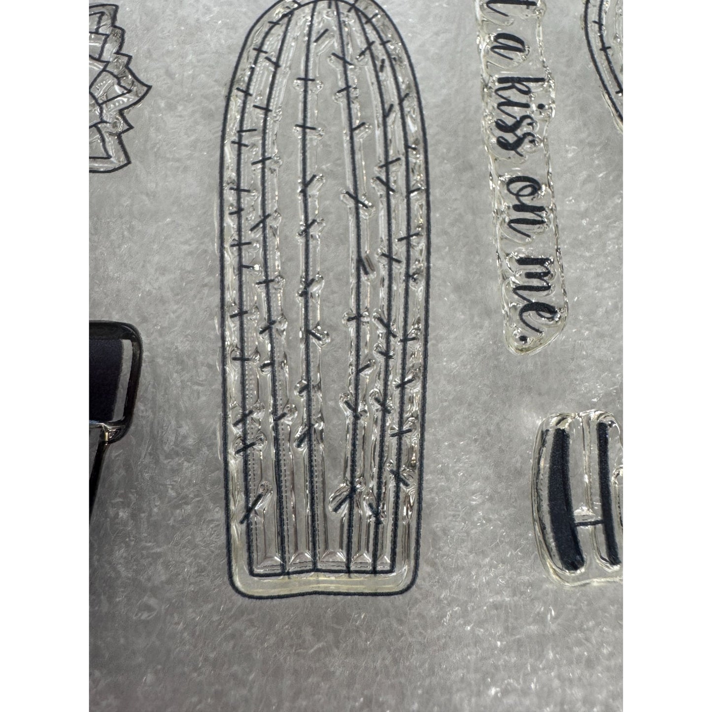 CTMH My Acrylix Acrylic Stamp Set Stuck on You Cactus Hug Me Plant a Kiss C1643