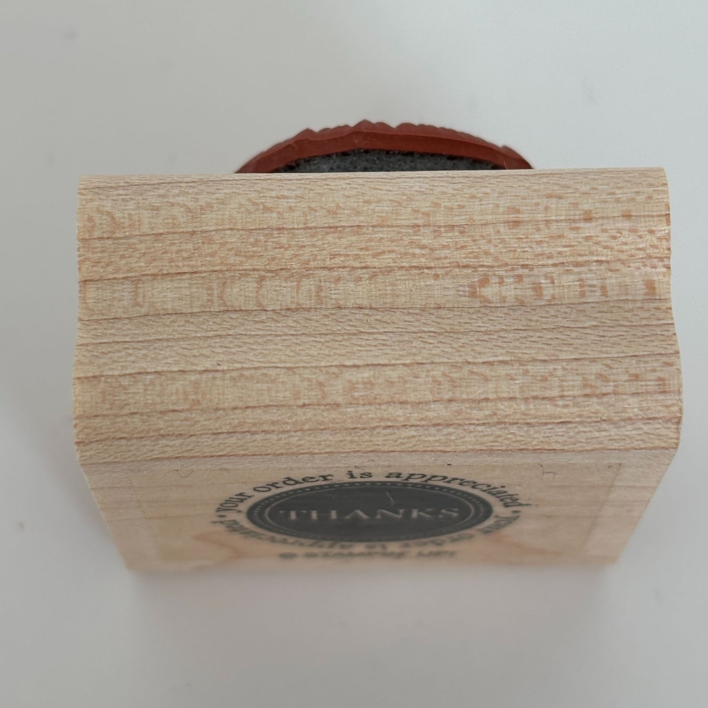Stampin Up Rubber Stamp Thanks Your Order is Appreciated Merchant Thank You Word