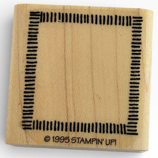Stampin Up Rubber Stamp Frame Square Shape Craft Tool Card Making Wood Mounted