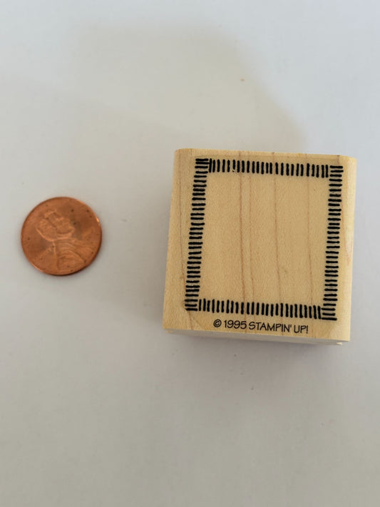 Stampin Up Rubber Stamp Frame Square Shape Craft Tool Card Making Wood Mounted