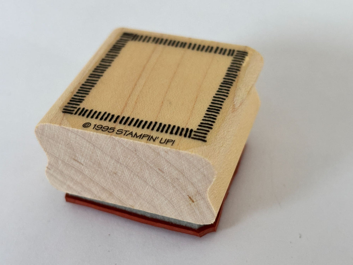 Stampin Up Rubber Stamp Frame Square Shape Craft Tool Card Making Wood Mounted