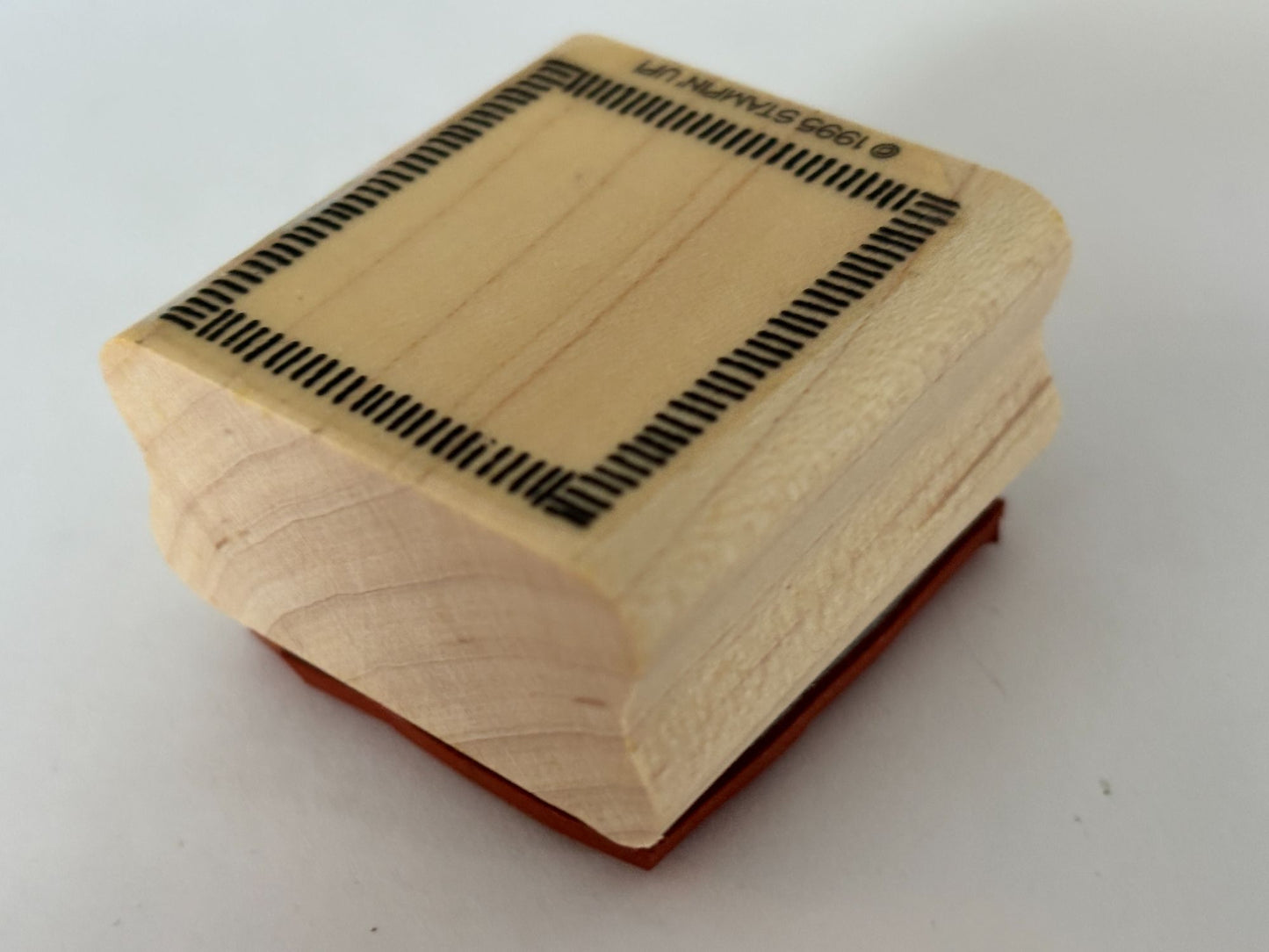 Stampin Up Rubber Stamp Frame Square Shape Craft Tool Card Making Wood Mounted