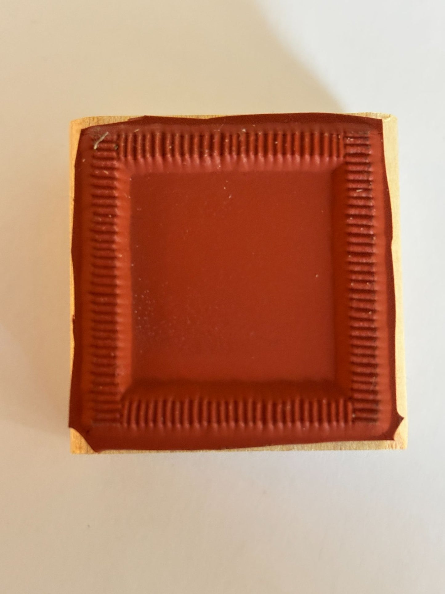 Stampin Up Rubber Stamp Frame Square Shape Craft Tool Card Making Wood Mounted