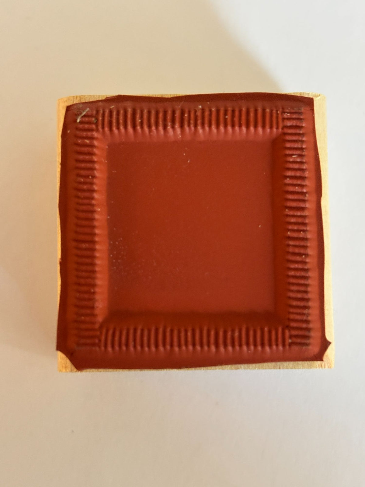 Stampin Up Rubber Stamp Frame Square Shape Craft Tool Card Making Wood Mounted