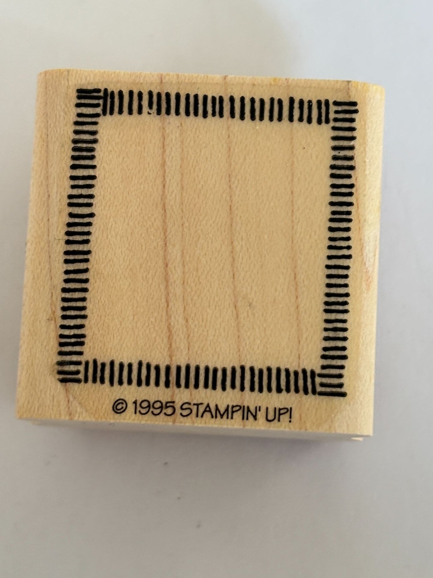 Stampin Up Rubber Stamp Frame Square Shape Craft Tool Card Making Wood Mounted