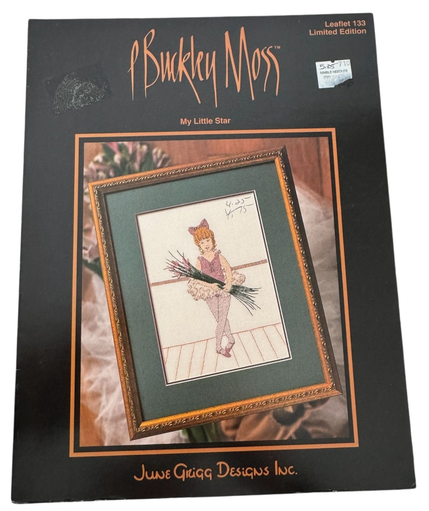 P Buckley Moss Cross Stitch Pattern My Little Star Ballerina Dancer Dancing 133