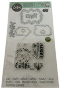 Sizzix Framelits 8 Dies 5 Stamps Love You a Latke Pun Hanukkah Cardmaking 663167