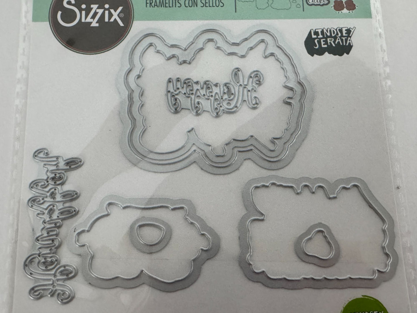 Sizzix Framelits 8 Dies 5 Stamps Love You a Latke Pun Hanukkah Cardmaking 663167