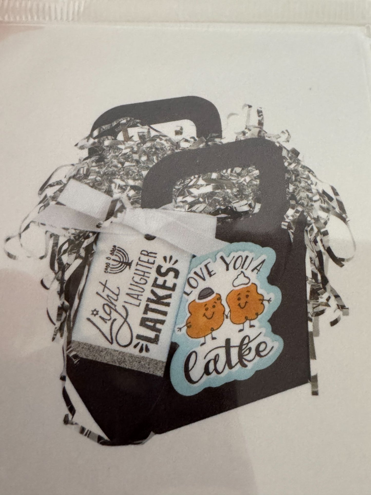 Sizzix Framelits 8 Dies 5 Stamps Love You a Latke Pun Hanukkah Cardmaking 663167