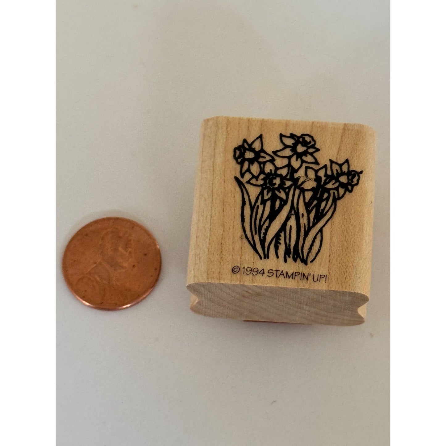 Stampin Up Rubber Stamp Daffodils Flowers Floral Easter Spring Card Making Craft