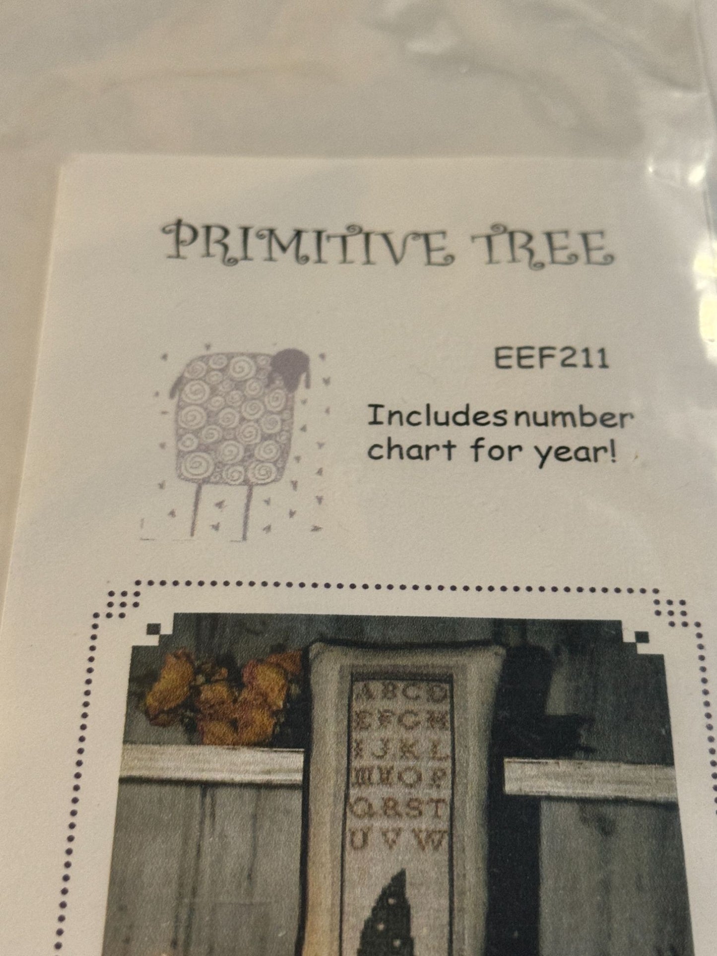 Ewe and Eye and Friends Cross Stitch Pattern Primitive Tree Alphabet Christmas