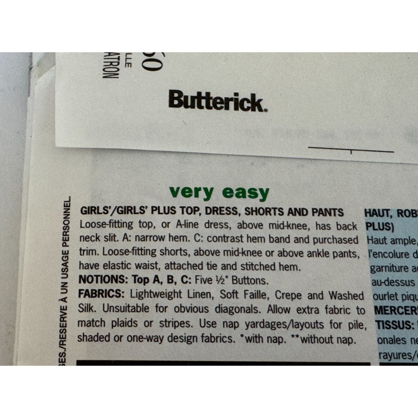 Y2K Girls Dress Sewing Pattern Butterick 3860 Early 2000s Kids Outfit Top Shorts Pants  Girls Sizes 7-14