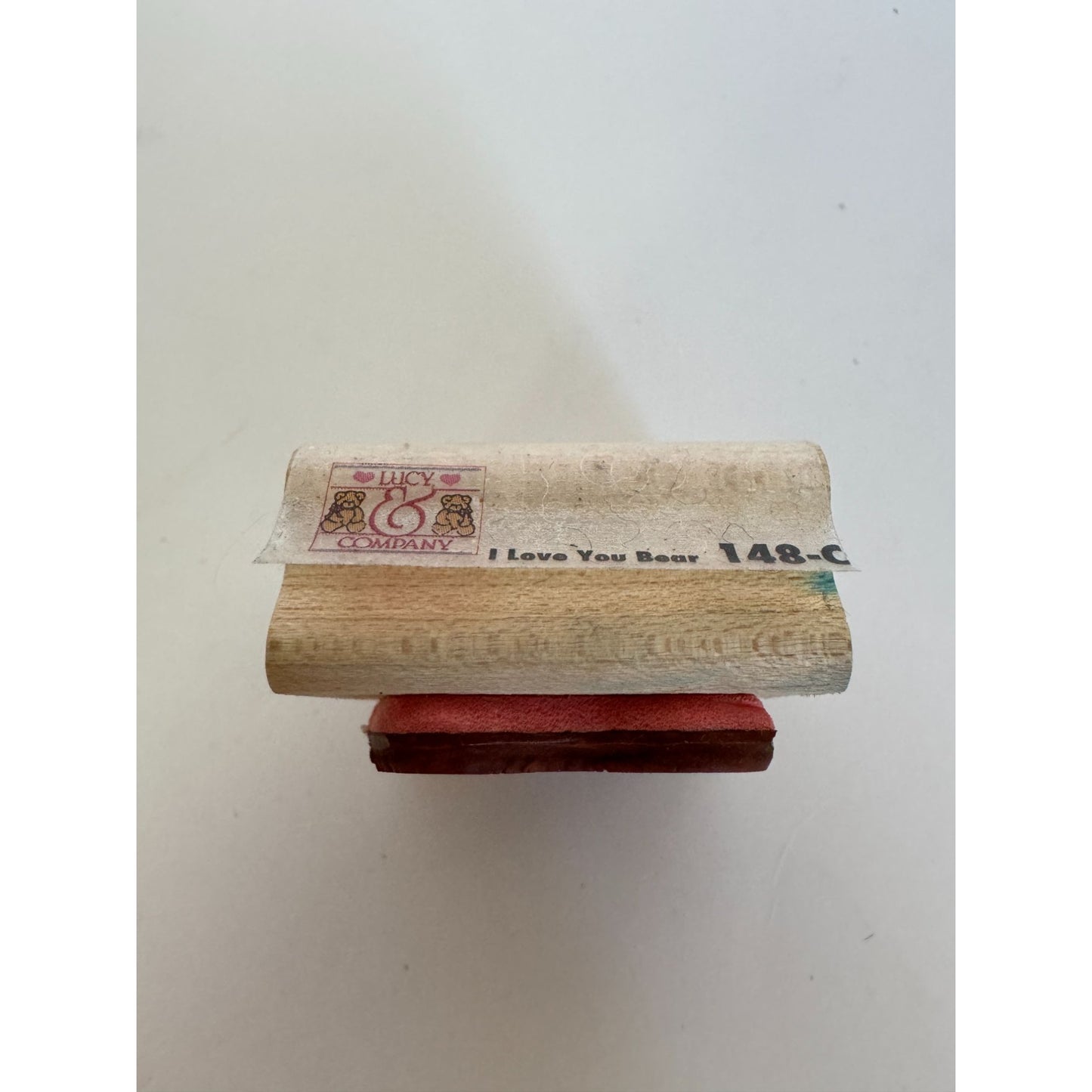 Rubber Stampede Stamp I Love You Bear Teddy Heart String Valentines Day Small