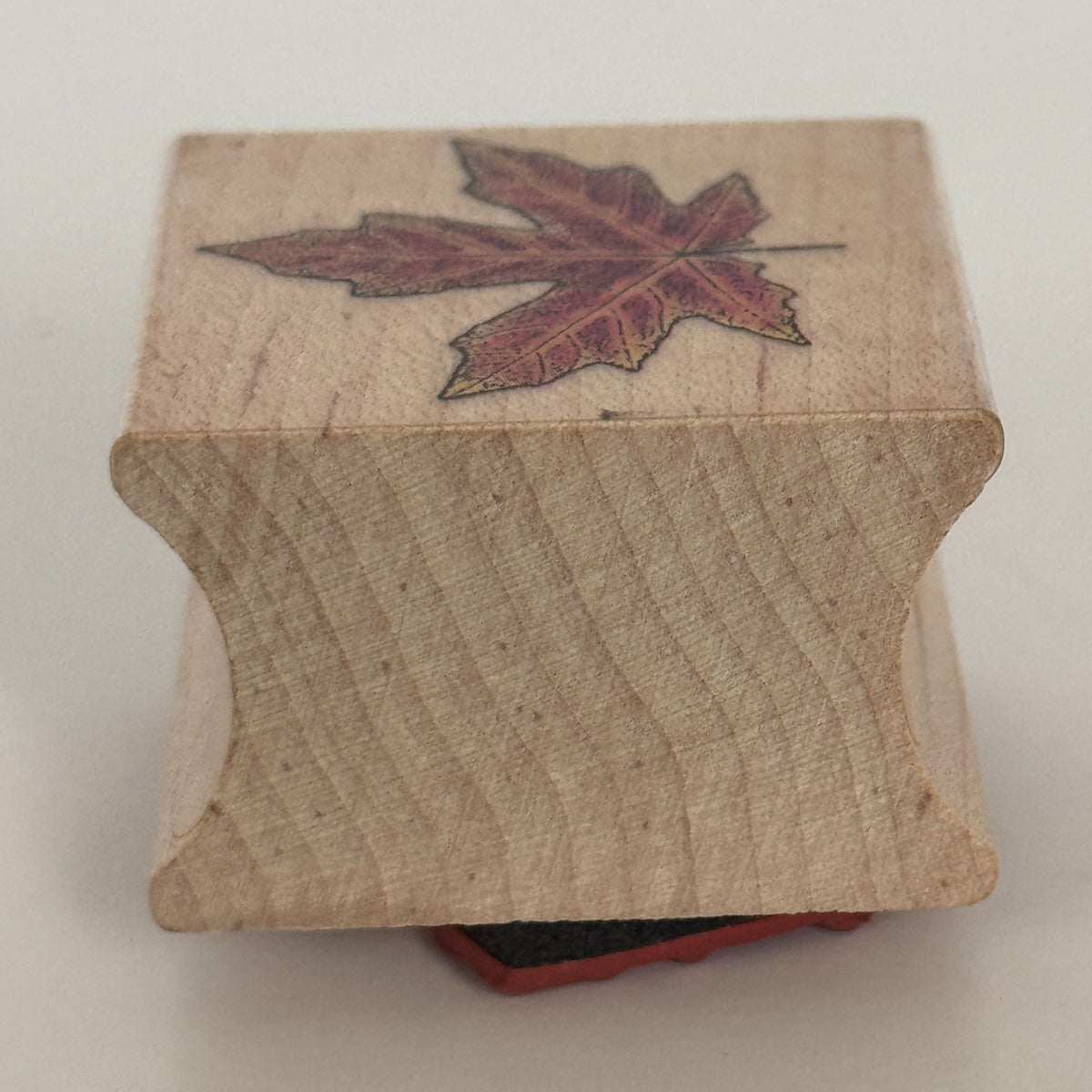 All Night Media Rubber Stamp Maple Leaf Autumn Fall Thanksgiving Wood Mounted Craft Nature